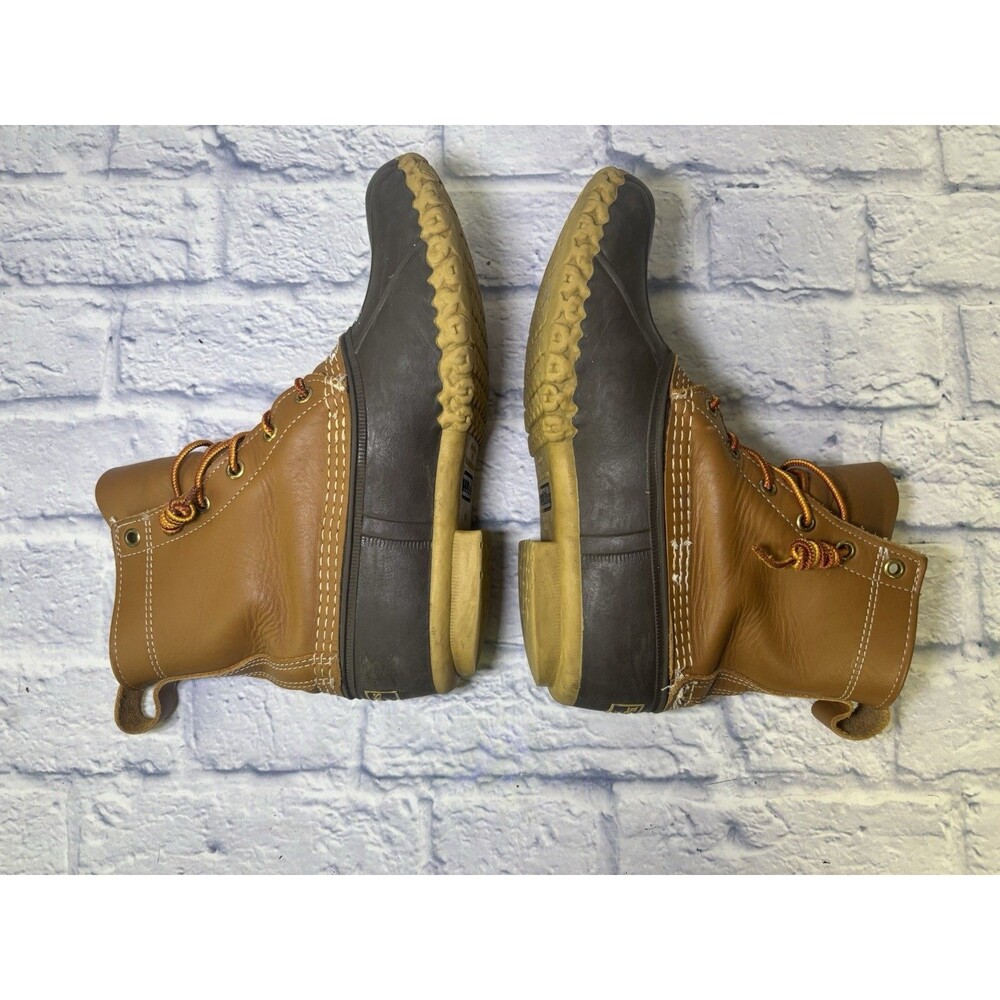 LL Bean Boots BM Size 9 M Womens  Brown 8" Waterproof Made In The USA - Picture 9 of 12